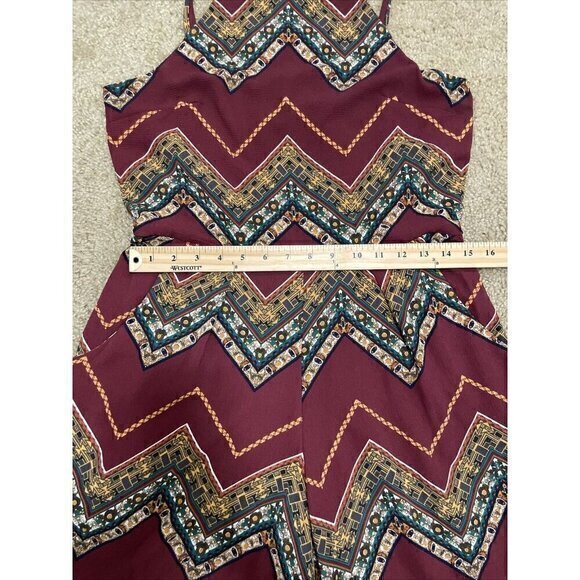 Wrangler Chevron Print Midi Dress Sleeveless Casual Summer Romper Size M - Picture 6 of 10